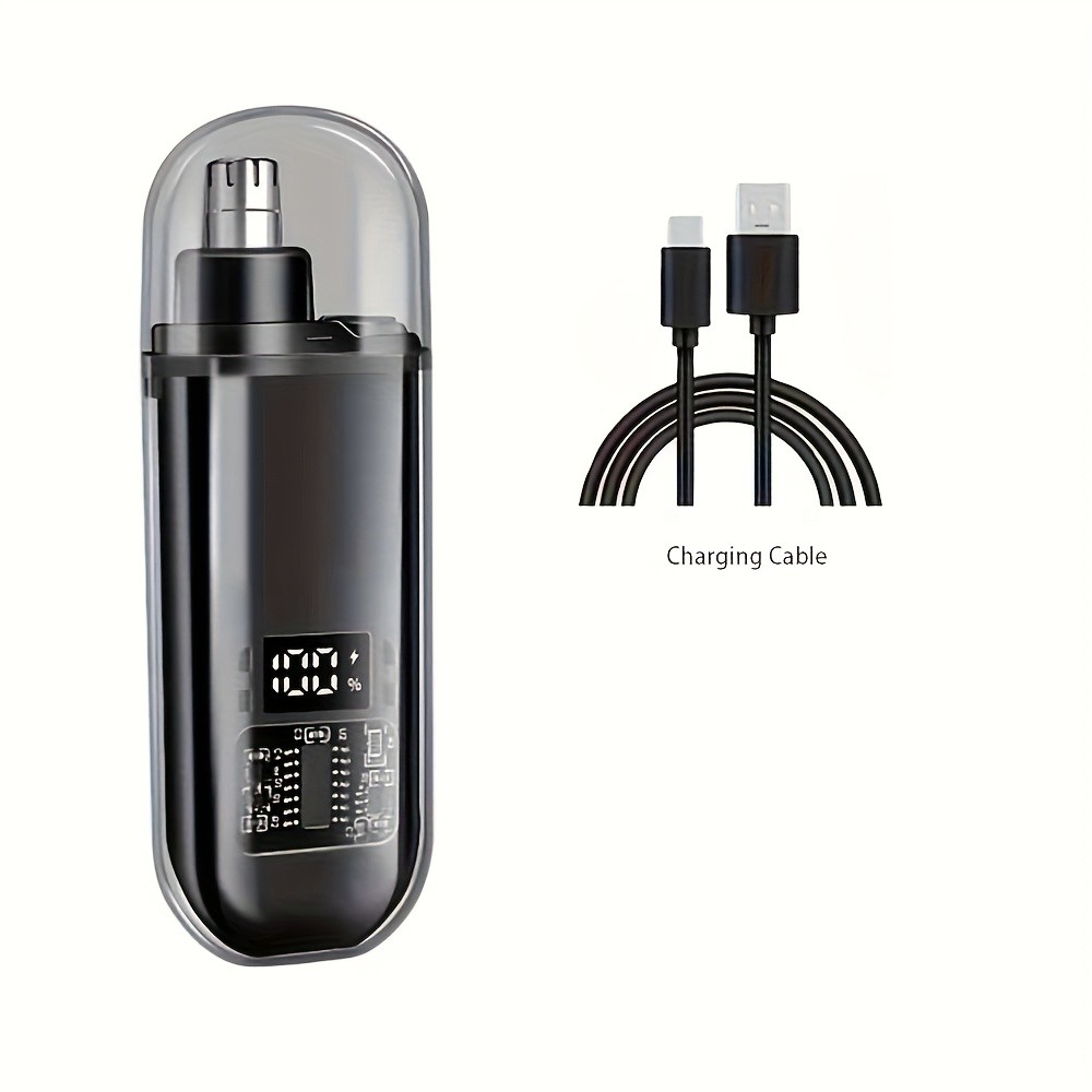 FEIYBA Mini USB Nose Hair Trimmer Compact, Stylish & Cordless Grooming for Men and Women