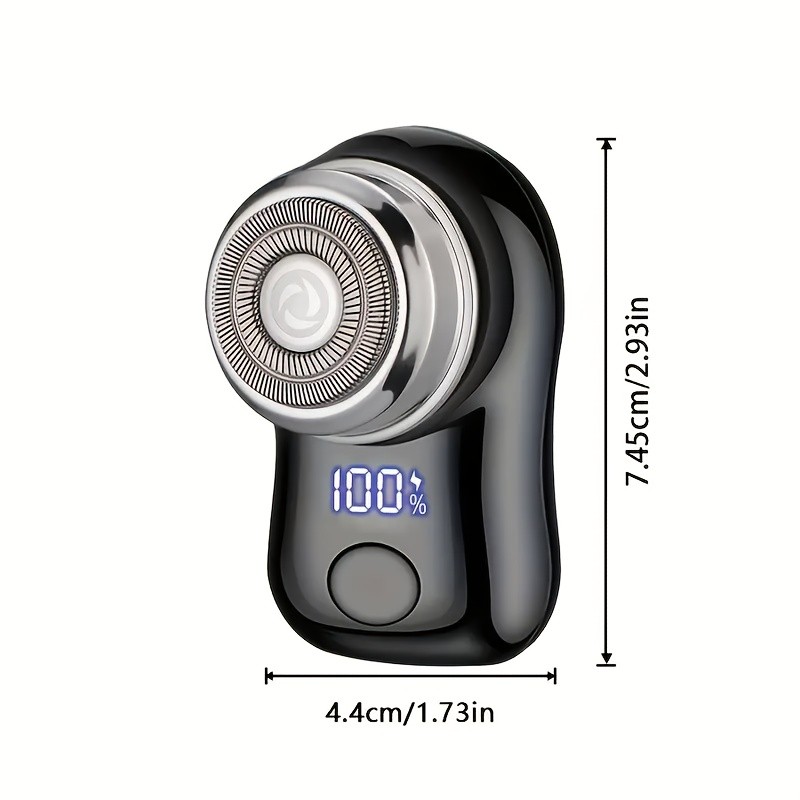 FEIYBA USB Mini Electric Shaver with LED Display Portable Cyclone Blade Grooming for Smooth Shaving Anywhere