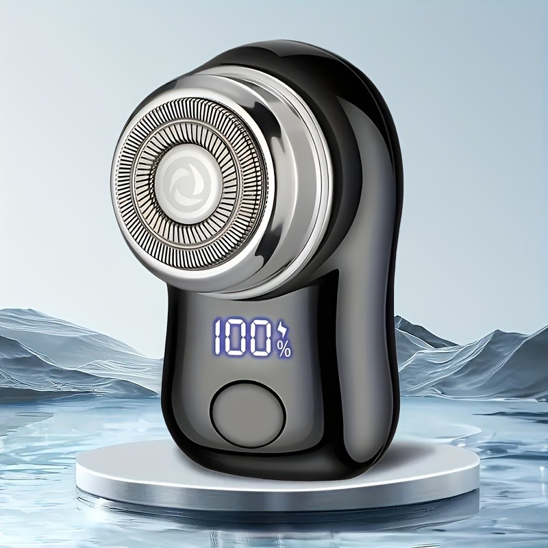 FEIYBA USB Mini Electric Shaver with LED Display Portable Cyclone Blade Grooming for Smooth Shaving Anywhere