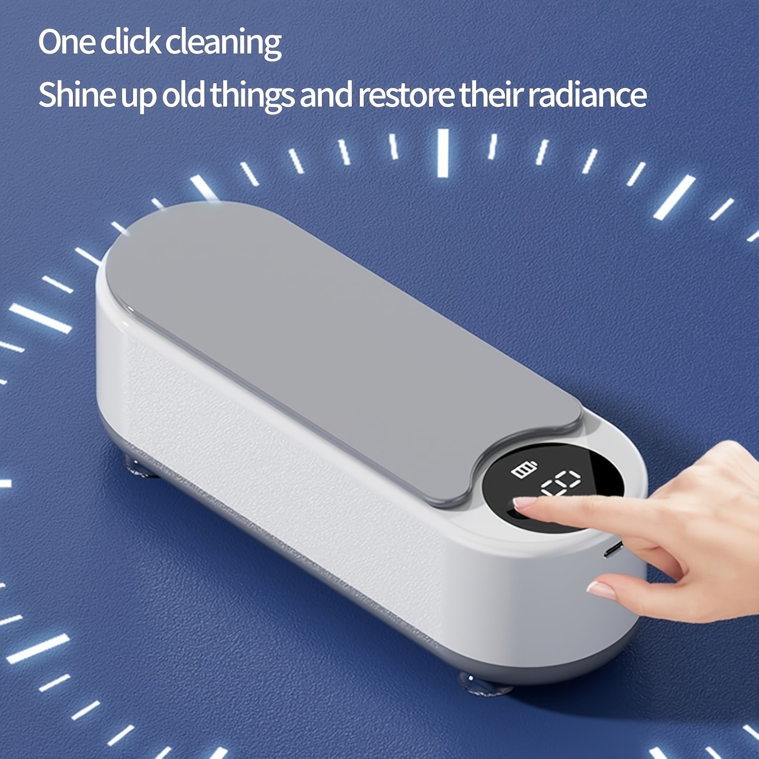 FEIYBA Wireless Sonic Cleaning Machine 360 Vibration Deep-Clean Device for Glasses, Jewelry, Watches & Personal Items