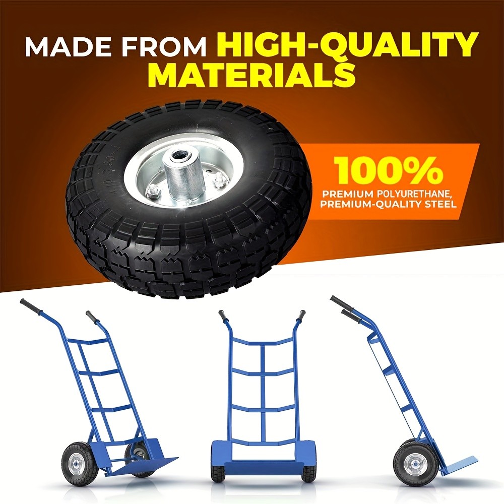 GMMLAIJH 2-Pack 10-Inch Solid Rubber Tire Wheels