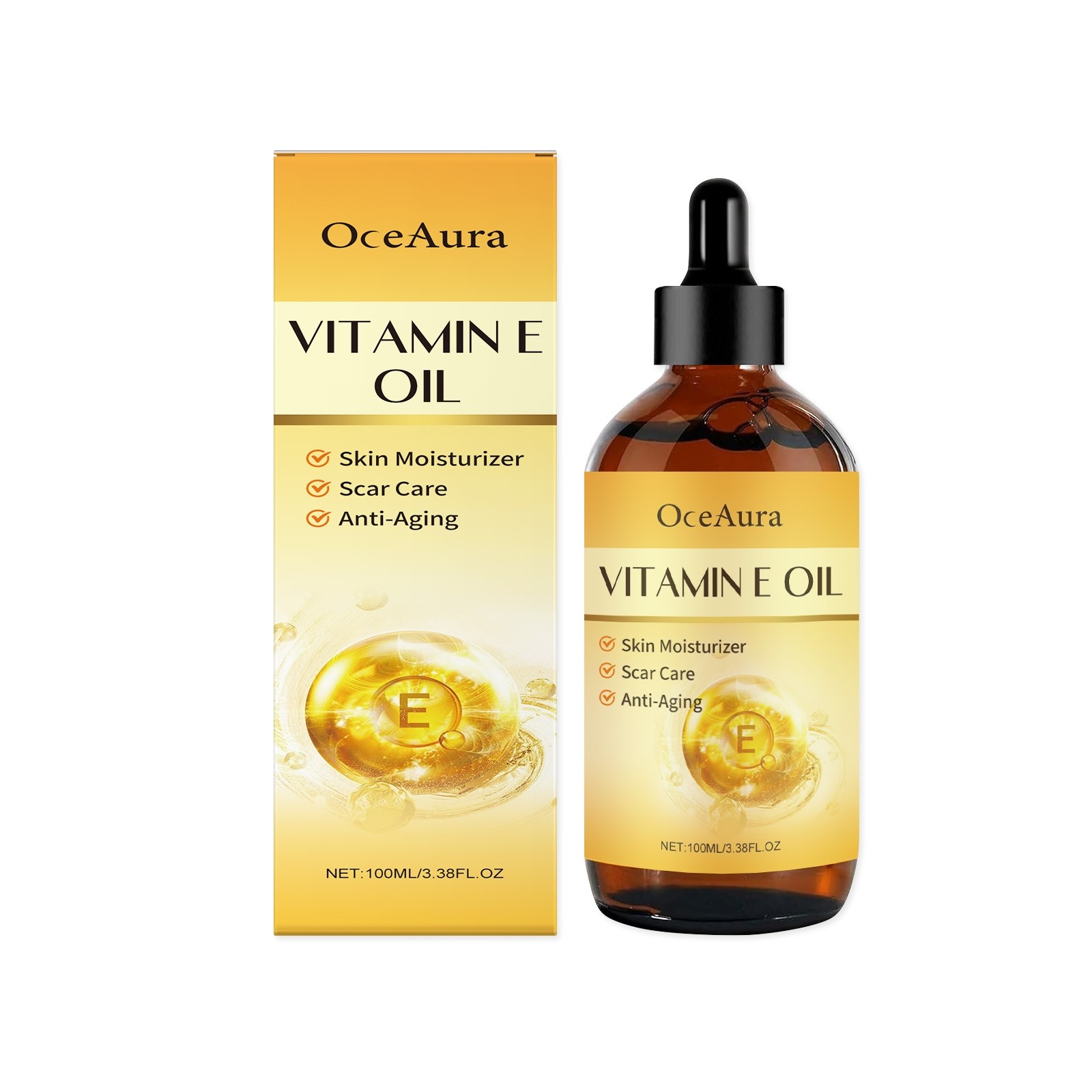 Oceaura Vitamin E Oil  Skin Moisturizer, Scar Care & AntiAging Treatment