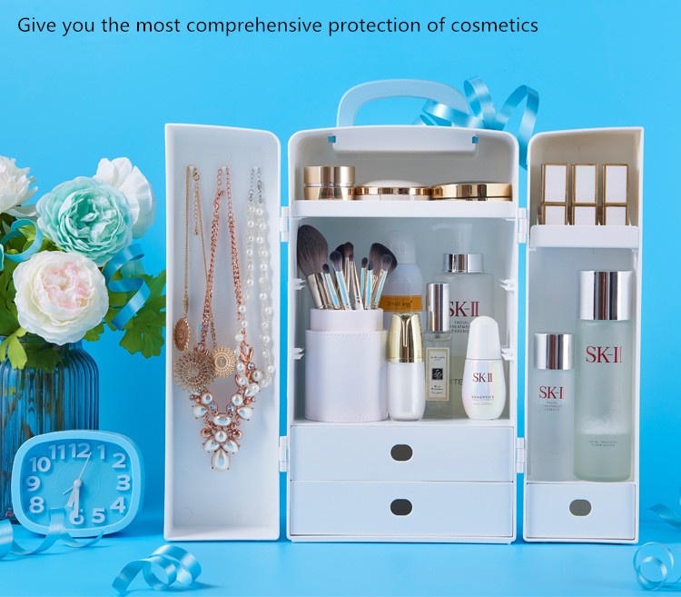 Skincare Finishing Box Double Door Storage Organizer