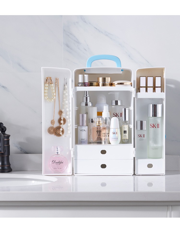 Skincare Finishing Box Double Door Storage Organizer