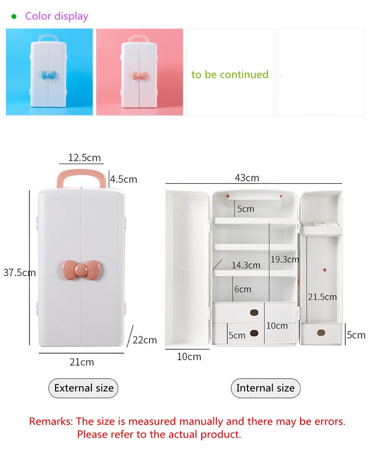 Skincare Finishing Box Double Door Storage Organizer