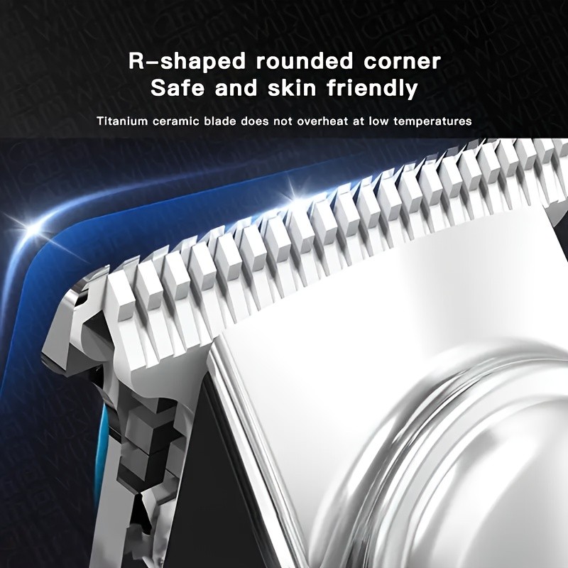 FEIYBA Professional Mens Hair Clipper Set with Digital Display USB Grooming Kit with Multiple Combs for Barbers & Home Styling