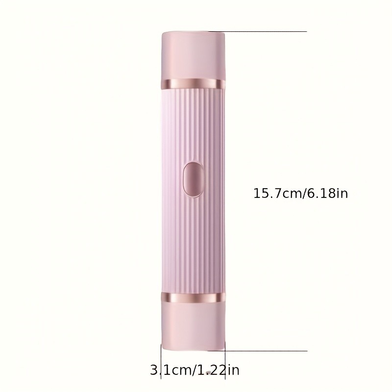FEIYBA Dual-Head Womens USB Hair Trimmer  Pastel Pink Full-Body Shaver with Long-Lasting Lithium Power