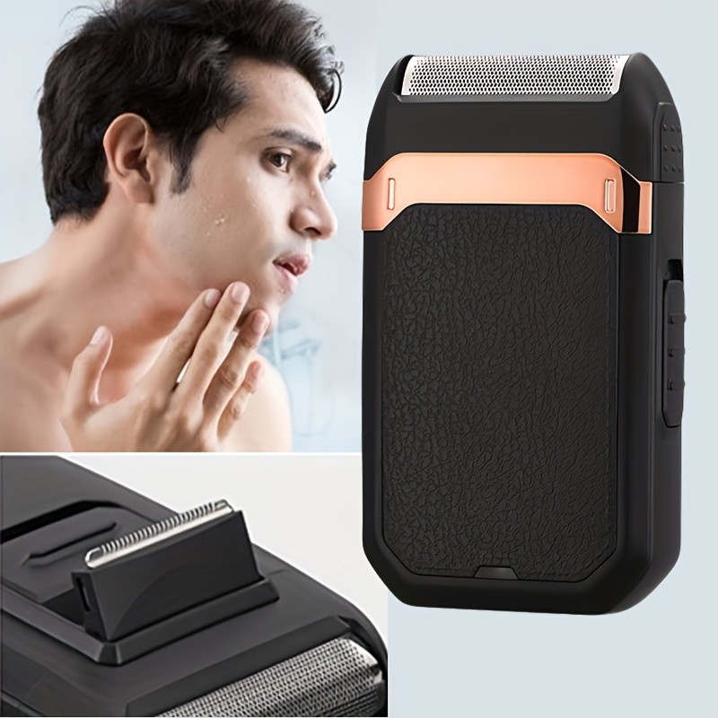 FEIYBA 2-in-1 USB Electric Shaver with Pop-Up Trimmer Long-Life Wet & Dry Razor for Smooth, Portable Grooming