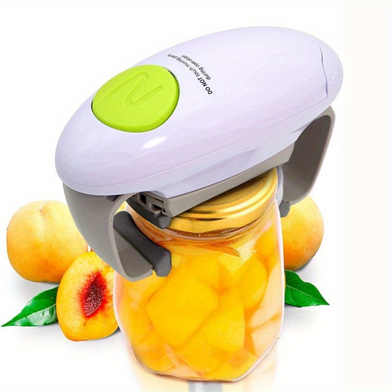 FEIYBA Torque-Assist Electric Jar & Can Opener One-Touch, Battery-Powered Kitchen Tool for All Jar Sizes