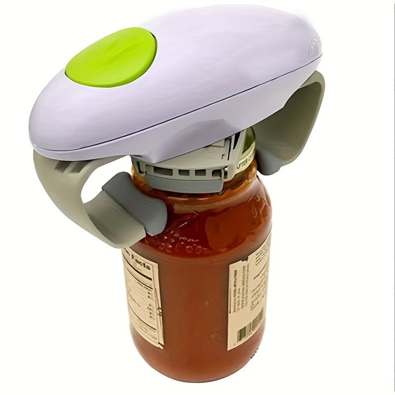 FEIYBA Torque-Assist Electric Jar & Can Opener One-Touch, Battery-Powered Kitchen Tool for All Jar Sizes
