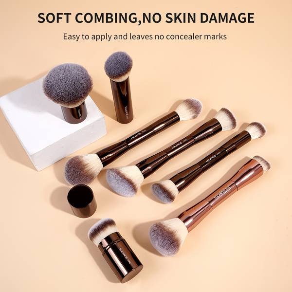 MAANGE 21pcs Professional Makeup Brush Set Complete Face & Eye Brush Kit with Flannel Bag Foundation Contour Powder Blush Eyeshadow Eyebrow Brushes Portable Travel Set Mothers Day Gift