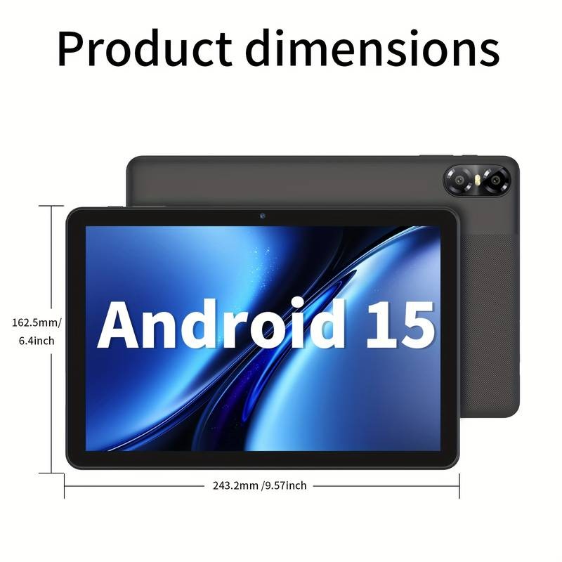 Android Tablet 2-in-1, 10.1-Inch Android 15 Fast, Flexible & Ready for Everyday Use