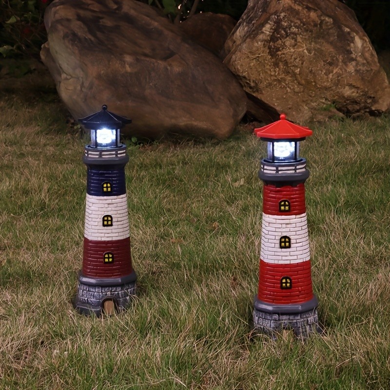 Solar Lighthouse Illuminated Garden Beacon