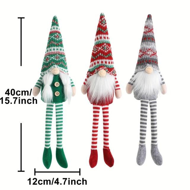 Nordic Rustic Christmas Gnome Doll Ornament  Classic Holiday Charm for Every Space