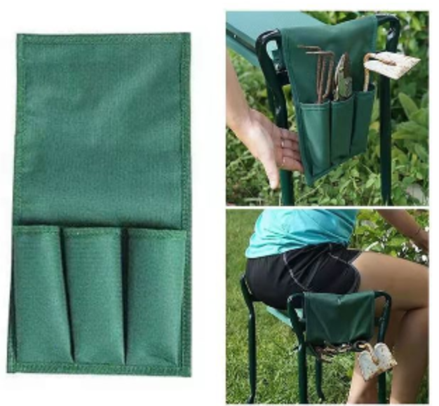 Garden Kneeler And Seat With 2 Tool Pouches Foldable Gardener Stool