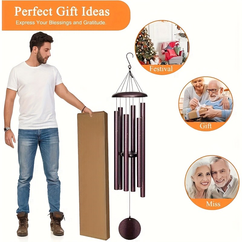 Large-Sized Blooming Red Wind Chime