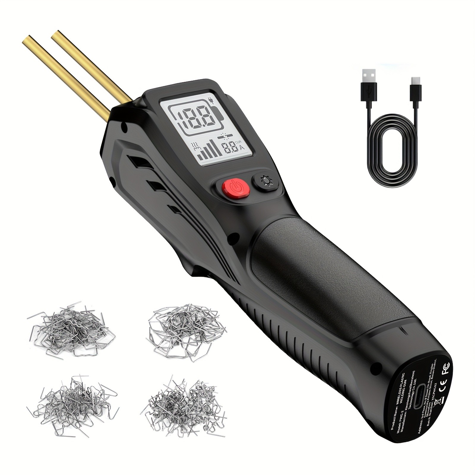 LCD Display Handheld Wireless Charging Plastic Welding Gun