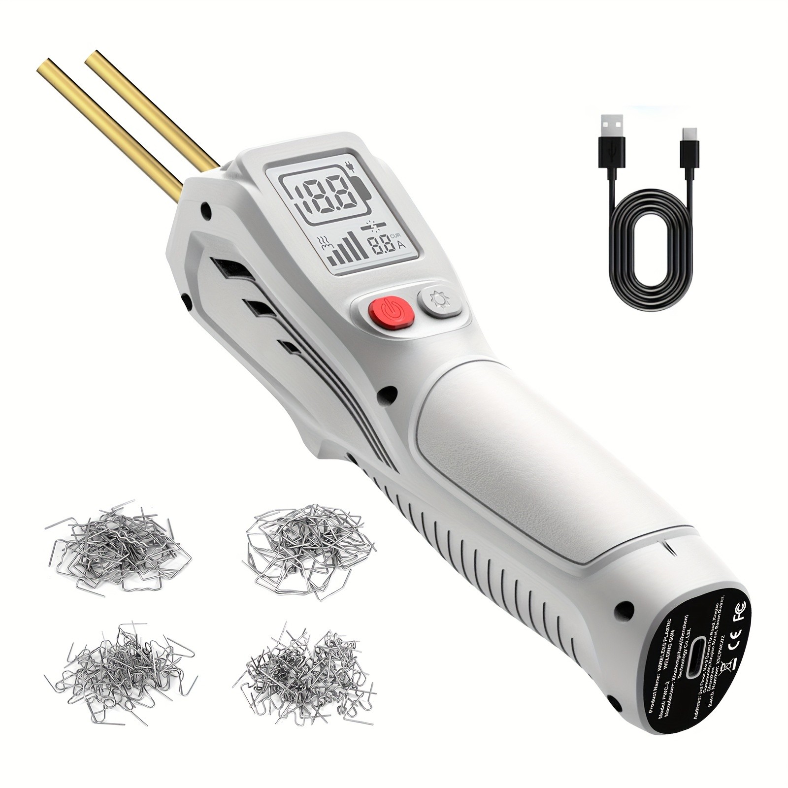 LCD Display Handheld Wireless Charging Plastic Welding Gun