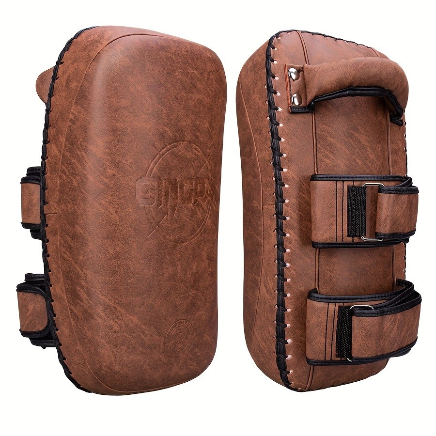 GINGPAI Vintage Curved Punch Mitts for Kickboxing, Muay Thai, and MMA Training