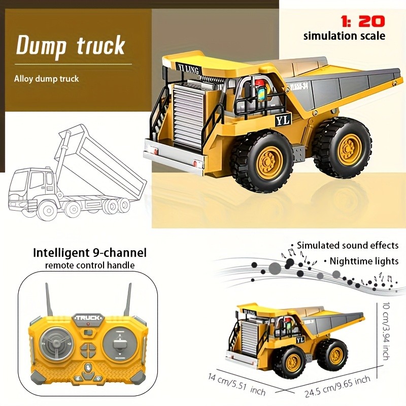 Boys' Remote-Controlled Excavator Toy Big Build Fun. Real Construction Action.