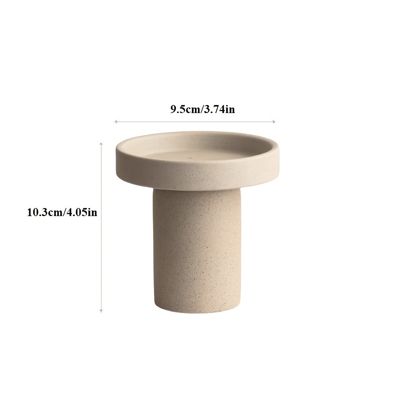 CEEFU Modern 3-Candle Ceramic Holder with Handles Minimalist Drip-Resistant Stand for Holiday & Everyday NZ Home Decor