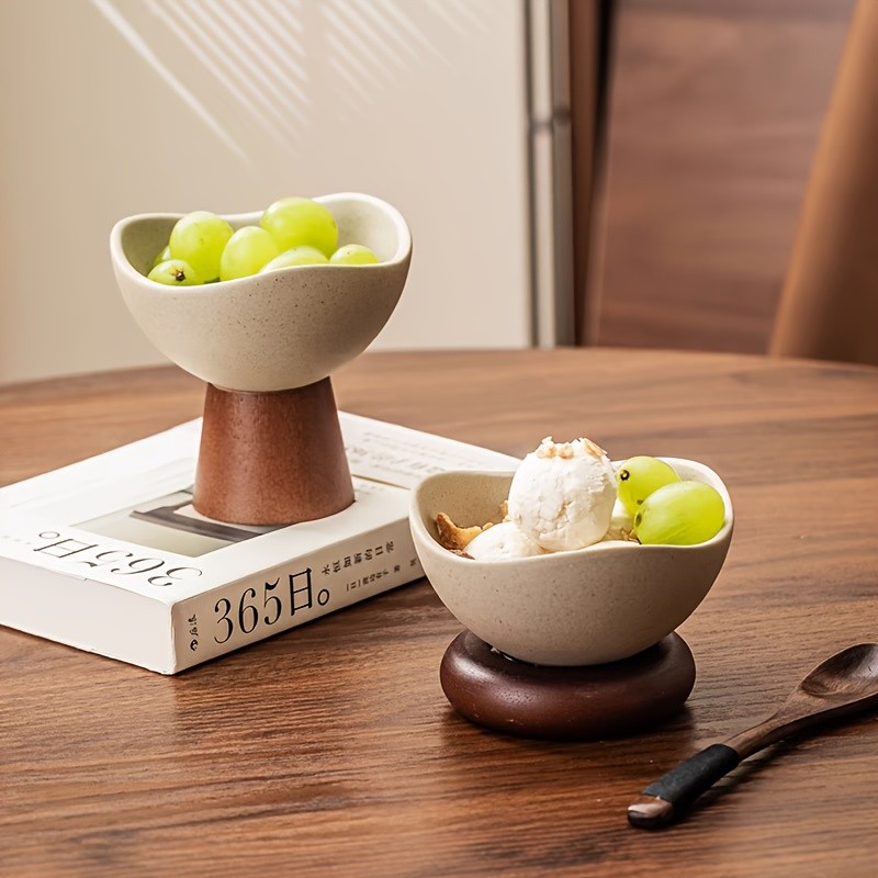 CEEFU Heart-Shaped Porcelain Dessert Bowls Handmade Ceramic Cups for Ice Cream, Berries & Festive NZ Table Settings
