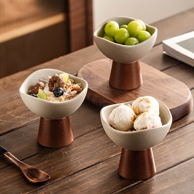 CEEFU Heart-Shaped Porcelain Dessert Bowls Handmade Ceramic Cups for Ice Cream, Berries & Festive NZ Table Settings