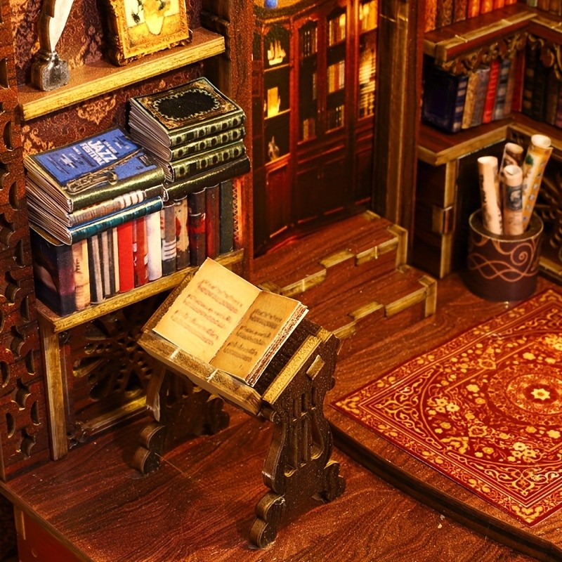 3D Retro Miniature Architectural Scene | Small House Bookends