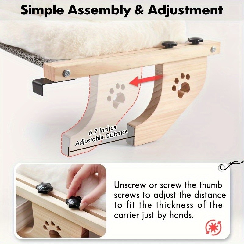 Adjustable Indoor Cat Hammock  Cat Window Perch