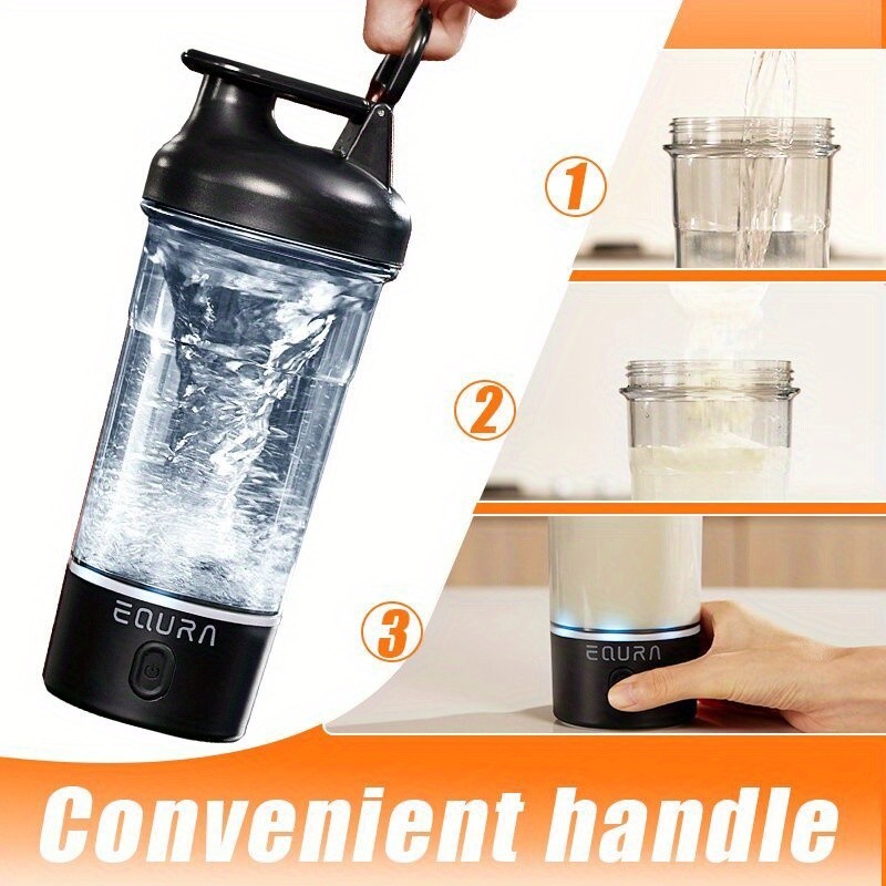 eQUra 750ml Pulse Electric Blender Cup Dual-Mode Portable Protein Shaker & Smoothie Maker for Active NZ Lifestyles