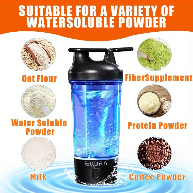 eQUra 750ml Pulse Electric Blender Cup Dual-Mode Portable Protein Shaker & Smoothie Maker for Active NZ Lifestyles