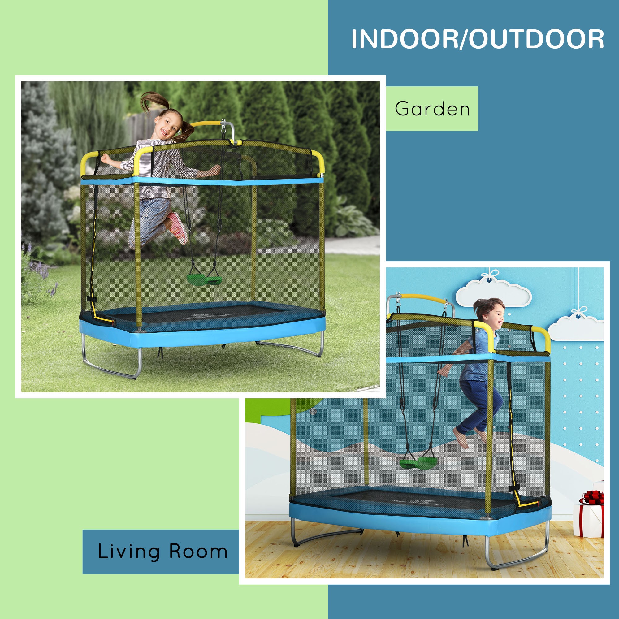 Rectangle Trampoline with Net