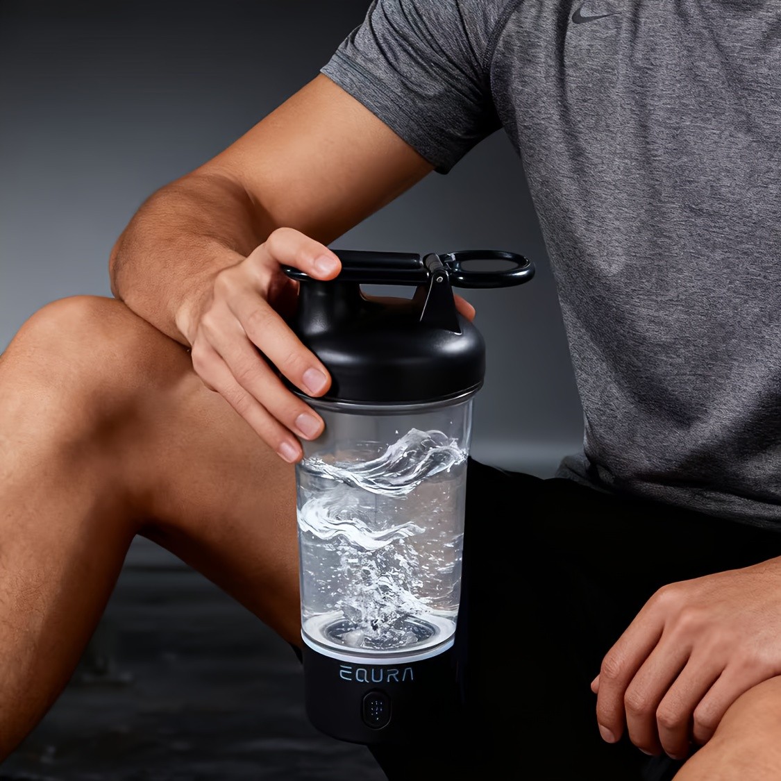 eQUra Portable Tritan Water Bottle with Capacity Scale Shatterproof Single-Spout Hydration Bottle for Gym, Camping & Outdoor Use