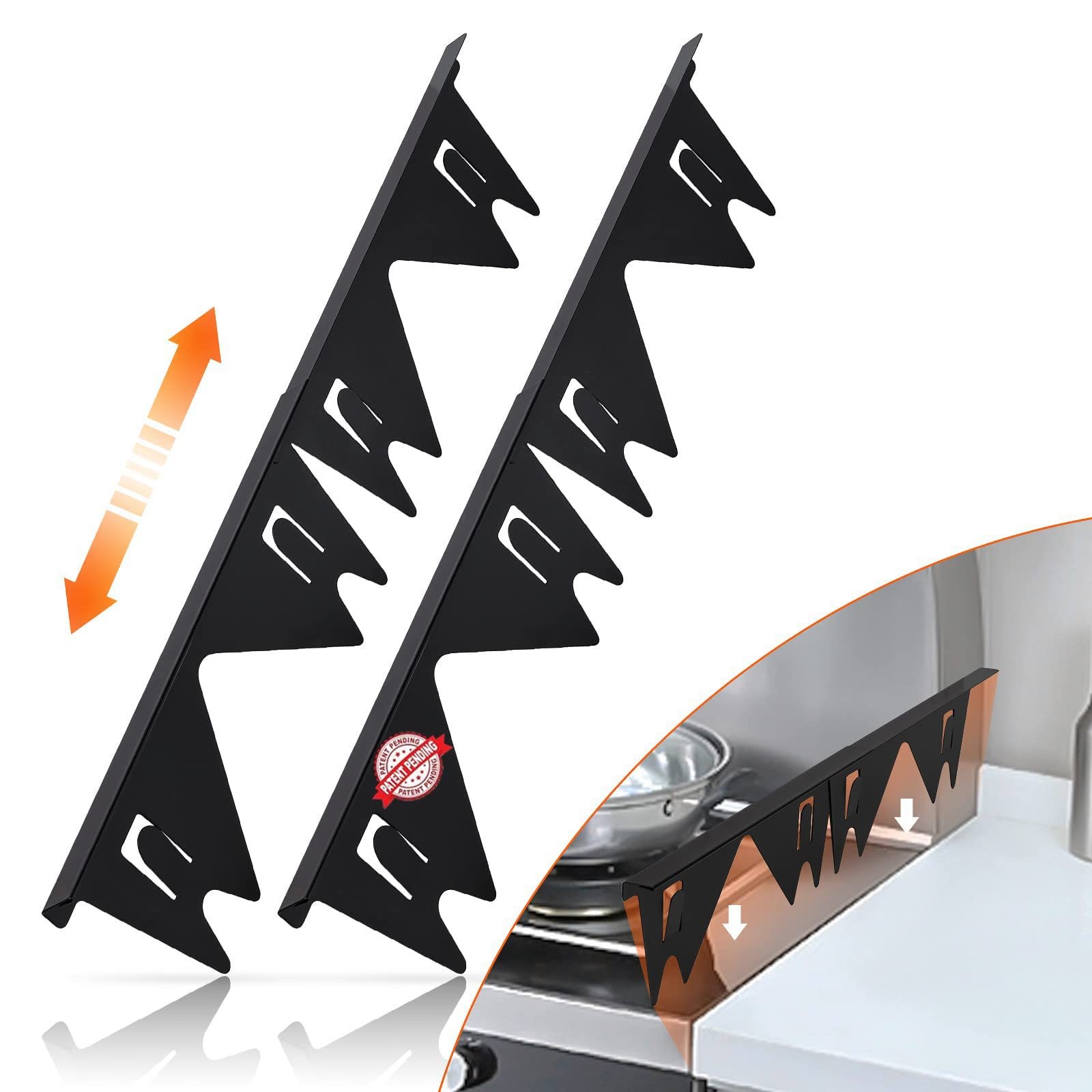 Retractable Stainless Steel Stove Gap Covers