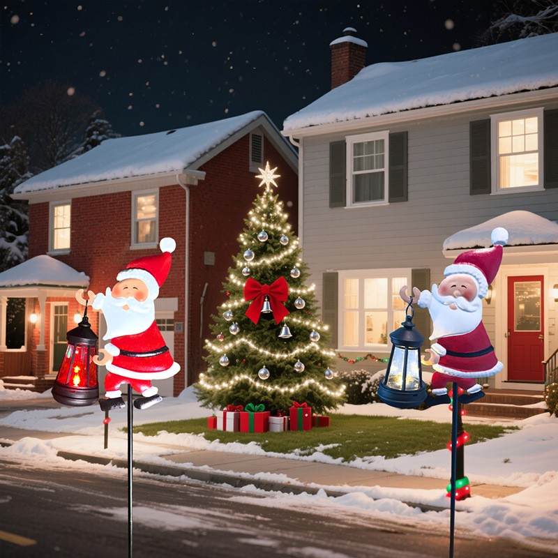 Christmas Solar Kettle Lights Outdoor Garden LED Pouring Kettle Decor