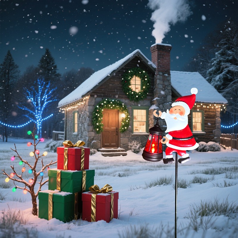 Christmas Solar Kettle Lights Outdoor Garden LED Pouring Kettle Decor