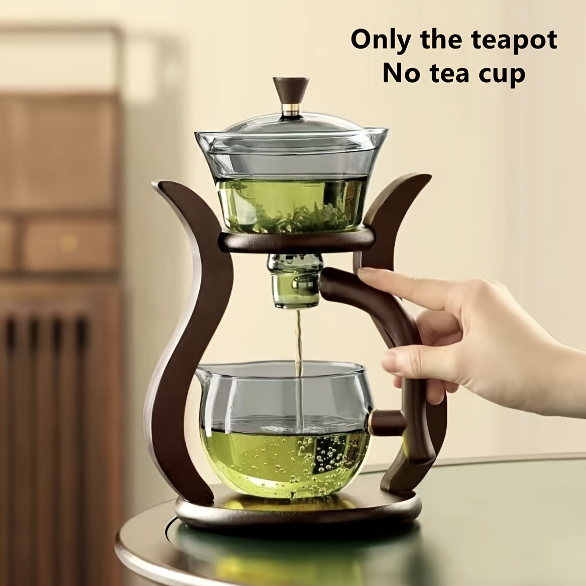 KITEOAGE Lazy Kung Fu Glass Tea Set
