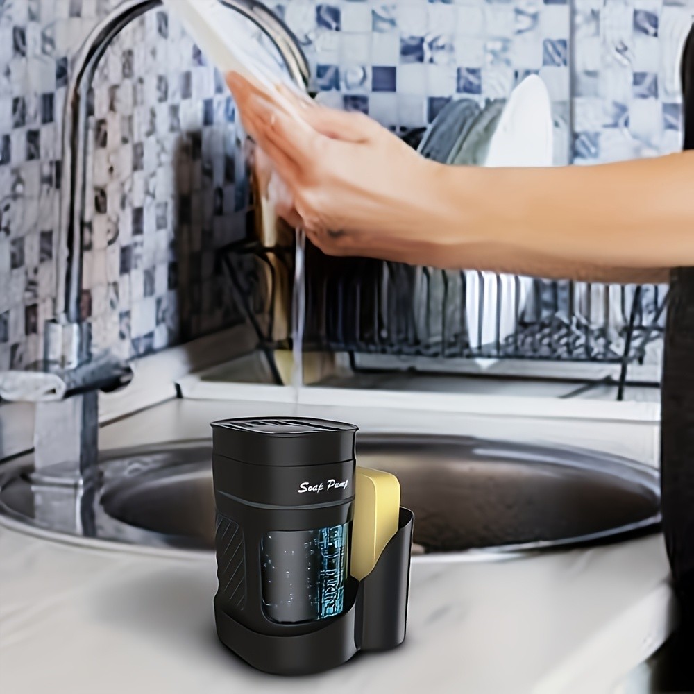 AOY Compact 2-in-1 Soap Dispenser with Sponge Holder
