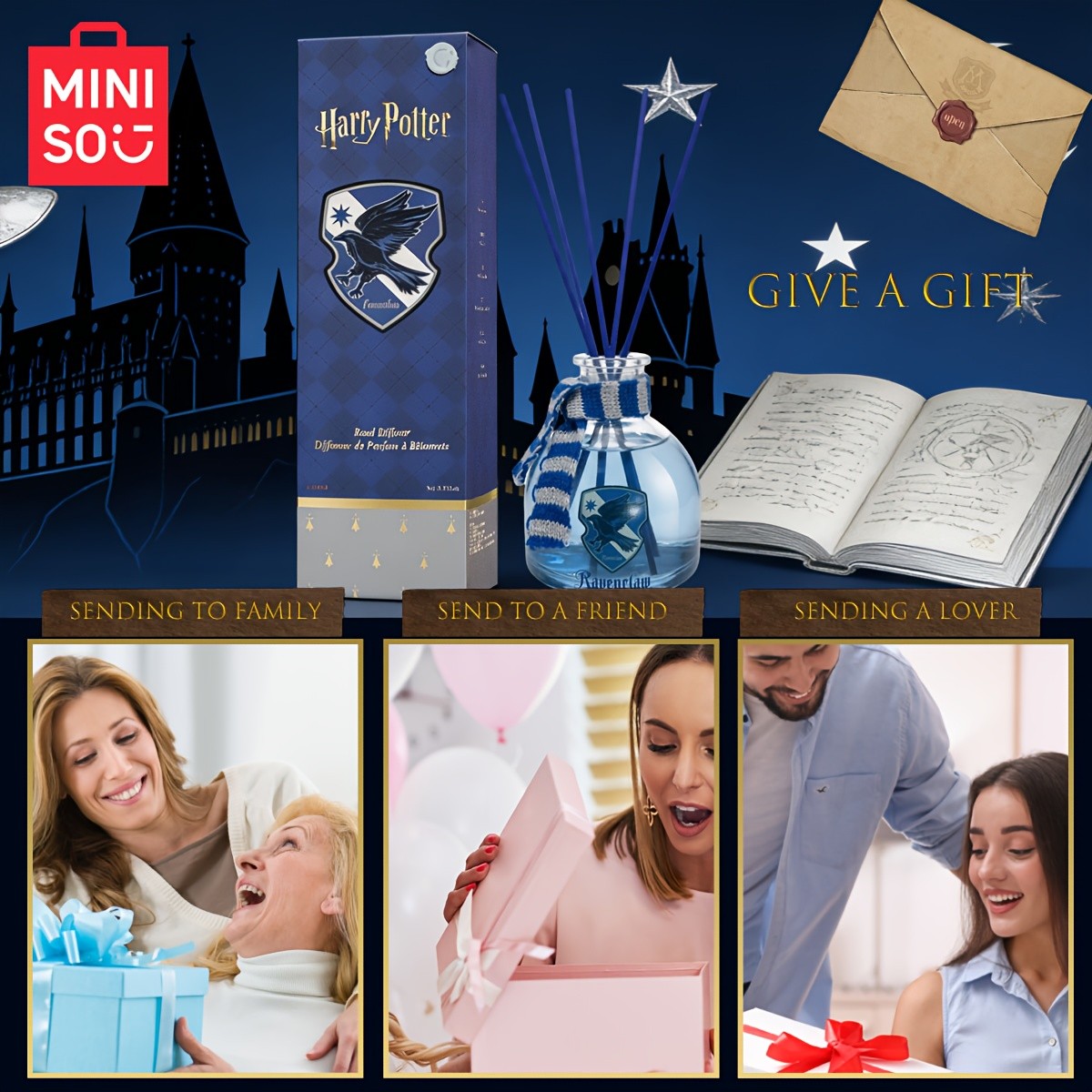 MINISO  Harry Potter Ravenclaw College Reed Diffuser