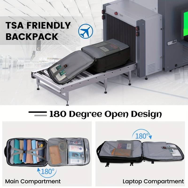RAINSMORE 43.18cm Laptop Backpack Versatile 40L Travel Daypack for Business and Everyday Use