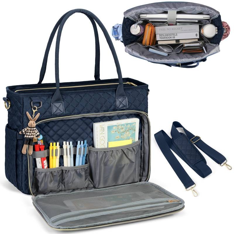 RAINSMORE Women's 39.62cm Laptop Tote Bag Stylish, Practical, and Professional Work Tote