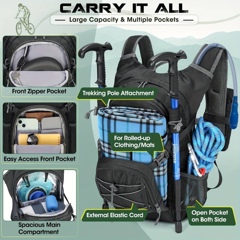 RAINSMORE Hydration Backpack with Water Bladder Stay Hydrated on Your Adventures