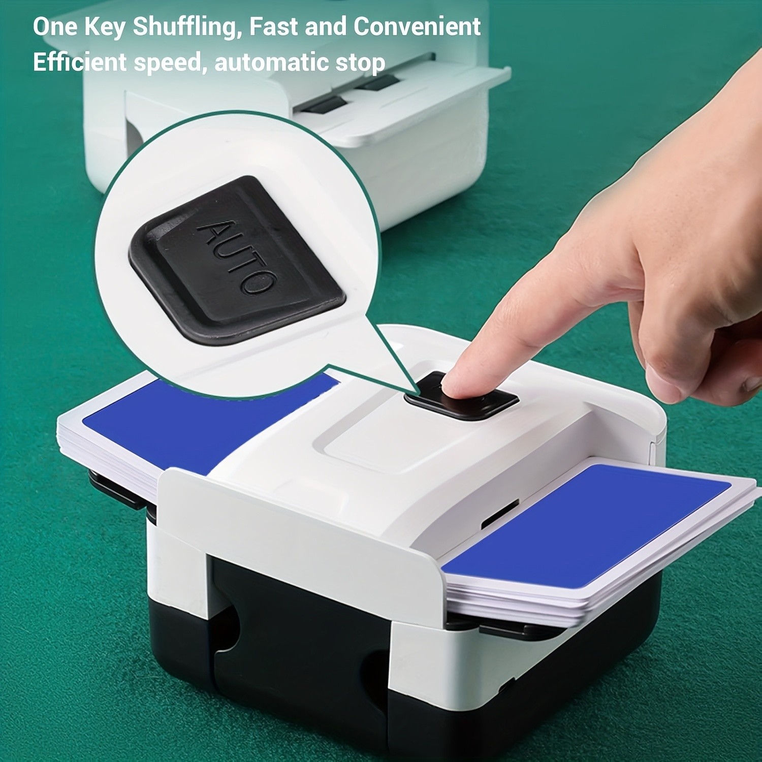 Fully Automatic Card Shuffler Silent, Anti-Jam Precision for Fair Play