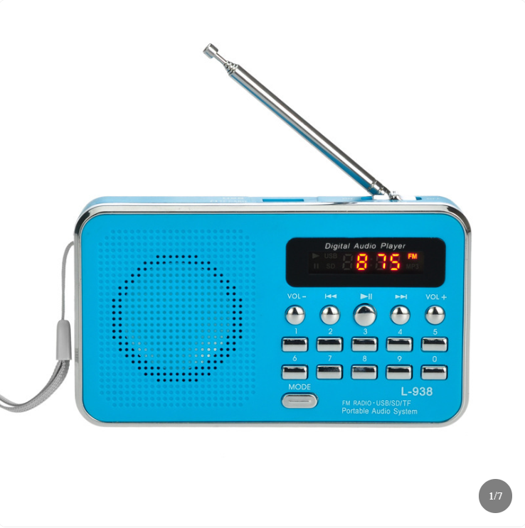 Multi-function card radio portable memory MP3 music player small speaker
