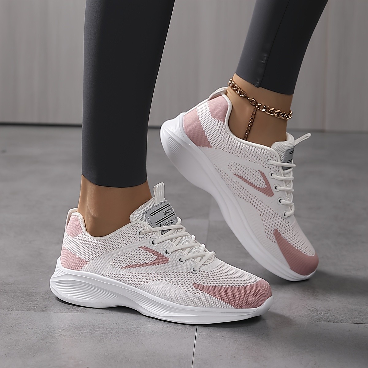 SOSENFER Women's Breathable Mesh Casual Sneakers
