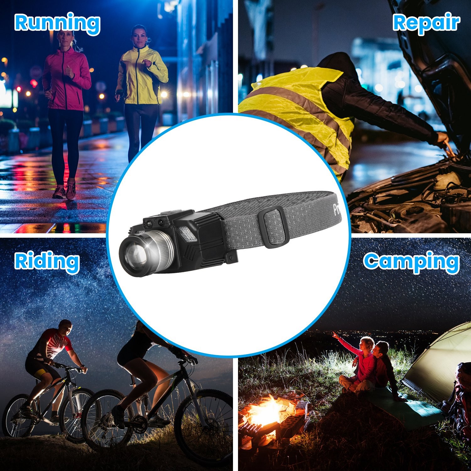 LED Flashlight Headlamp