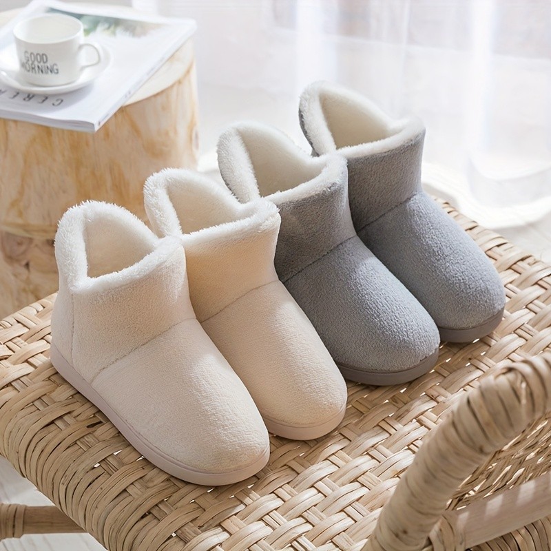 Jieliya Solid Color Minimalist Snow Boots