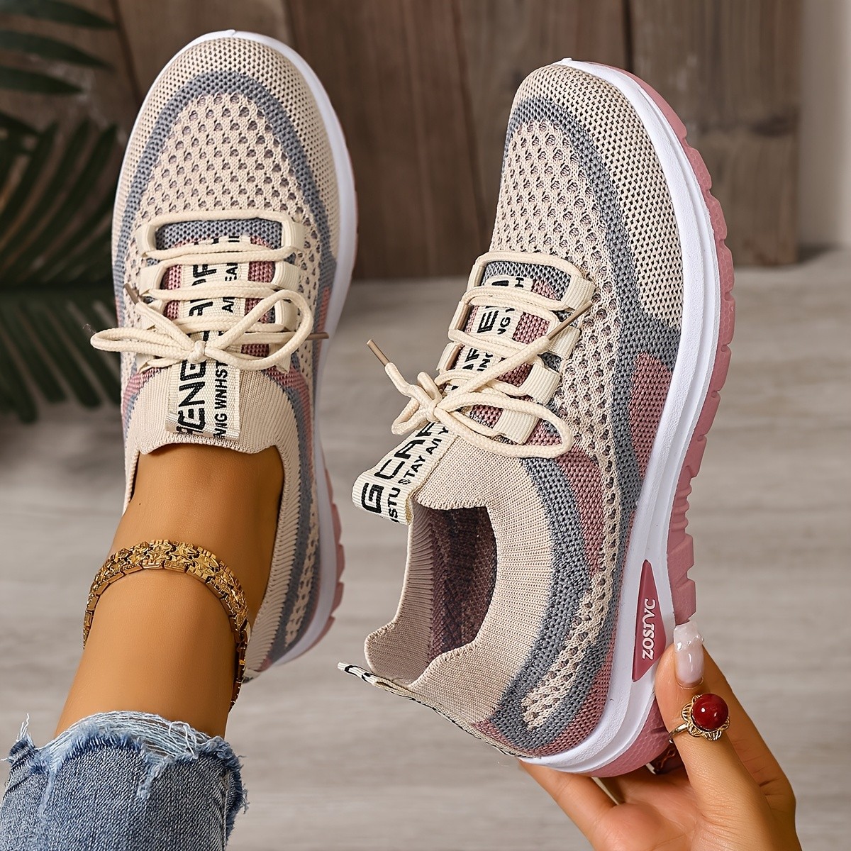 ZOSIVC Women's New White Casual Sneakers