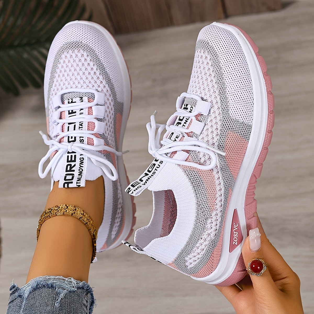 ZOSIVC Women's New White Casual Sneakers