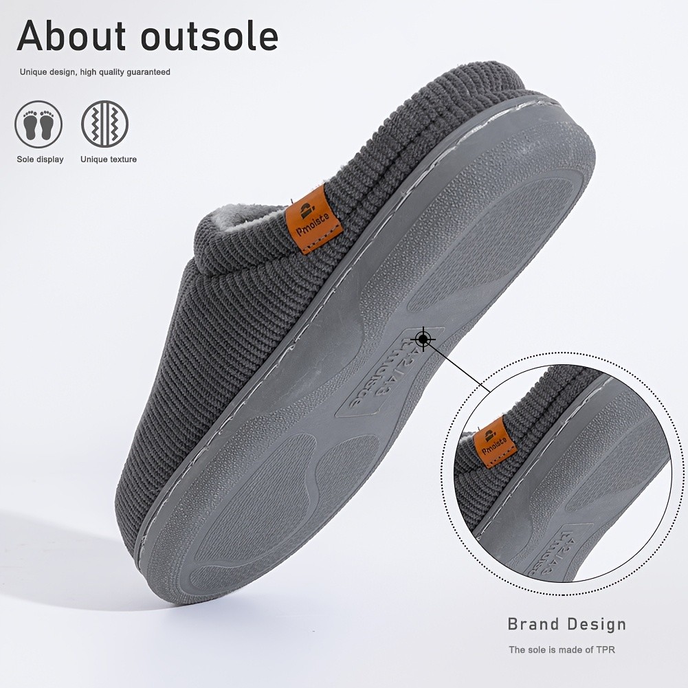 PMOISTE Men's Memory Foam Slippers